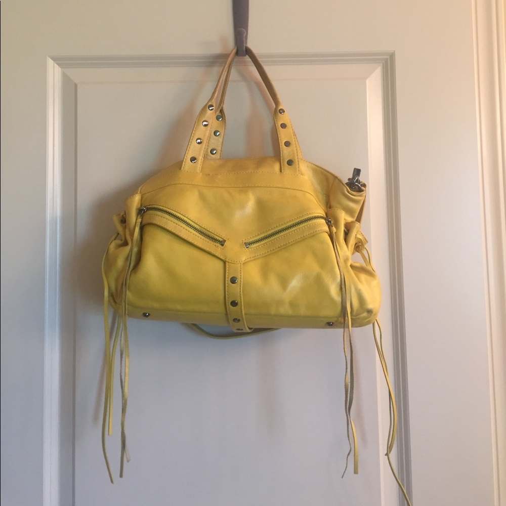 Yellow Botkier Handbag with shoulder strap