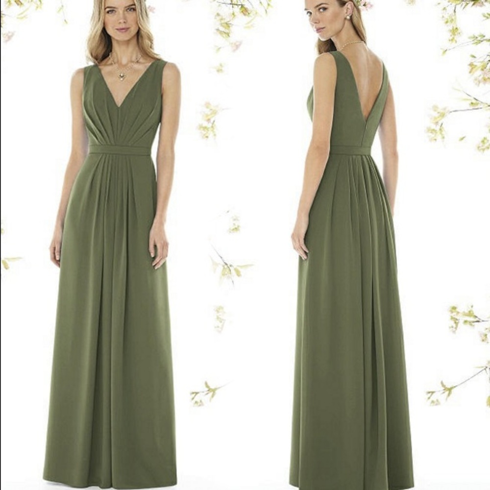 Dessy Floor-length Dress in Moss Green (8157)