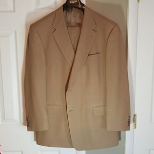 Hart Schaffner Marx Light Brown Suit 46R