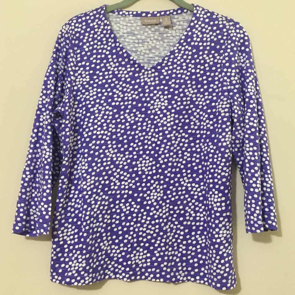 3/4 Sleeve Polka Dot Shirt