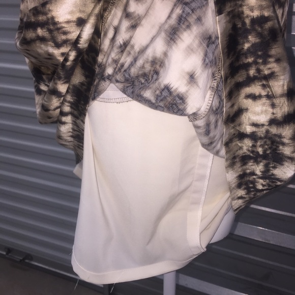 Ann Taylor brown tan and black silk skirt - Picture 2 of 5