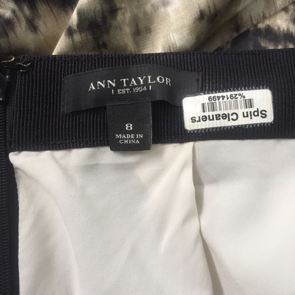 Ann Taylor brown tan and black silk skirt - Picture 4 of 5