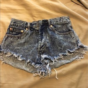 High waisted festival shorts