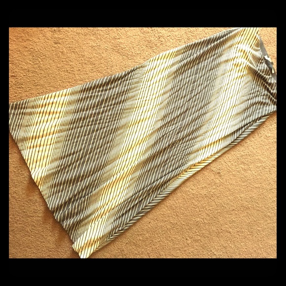 LAST CHANCE Gray & White Stripe Maxi Skirt - Picture 2 of 3