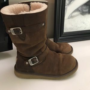 Brown leather Ugg Boots