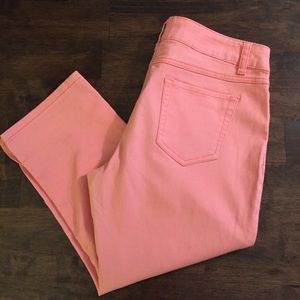 Salmon Pink Capri Pants