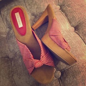 Gingham summer sandals