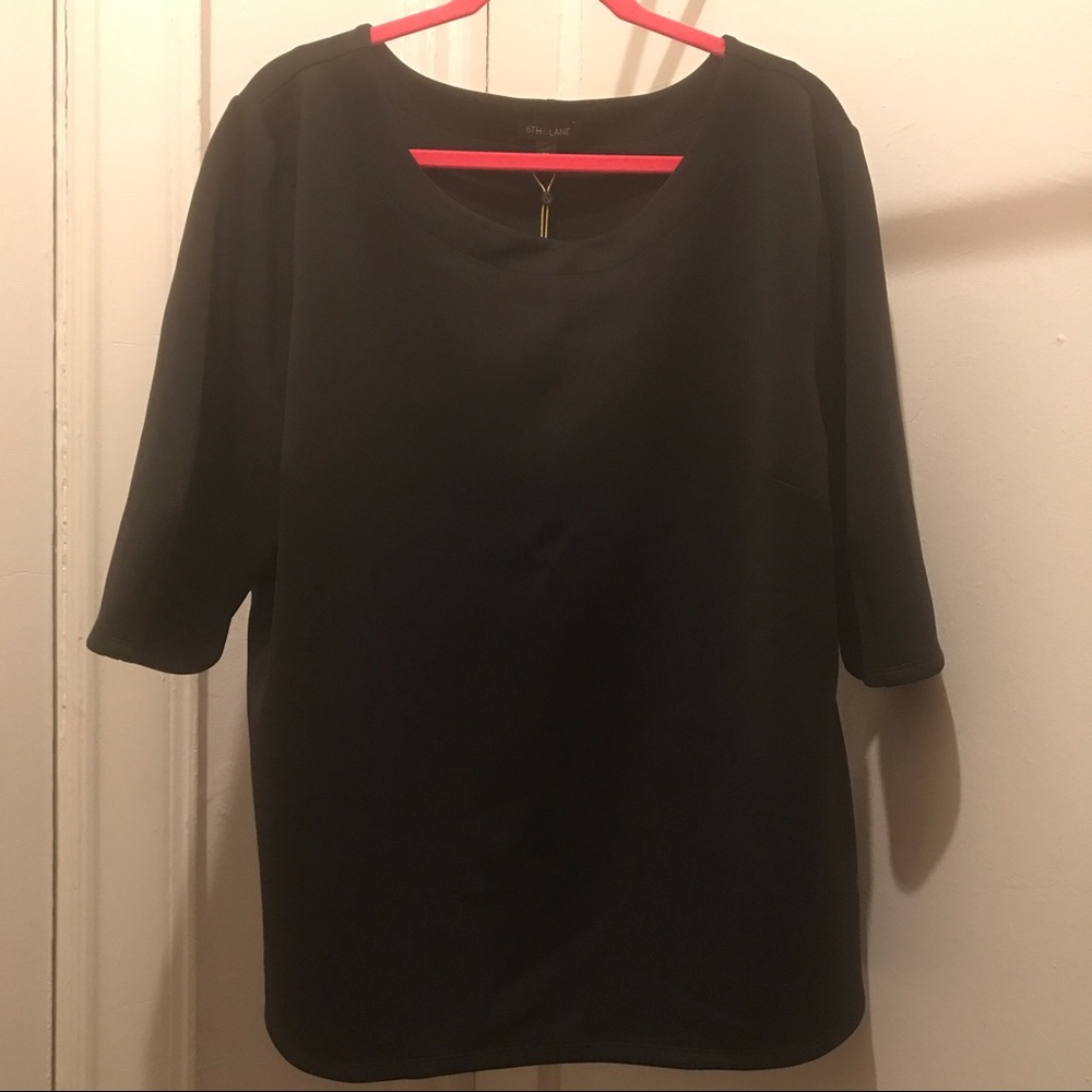 Lane Bryant Black Scuba Top