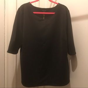 Lane Bryant Black Scuba Top