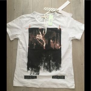 off white t-shirt size L