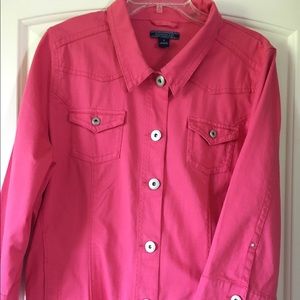 Coral Denim Style Jacket