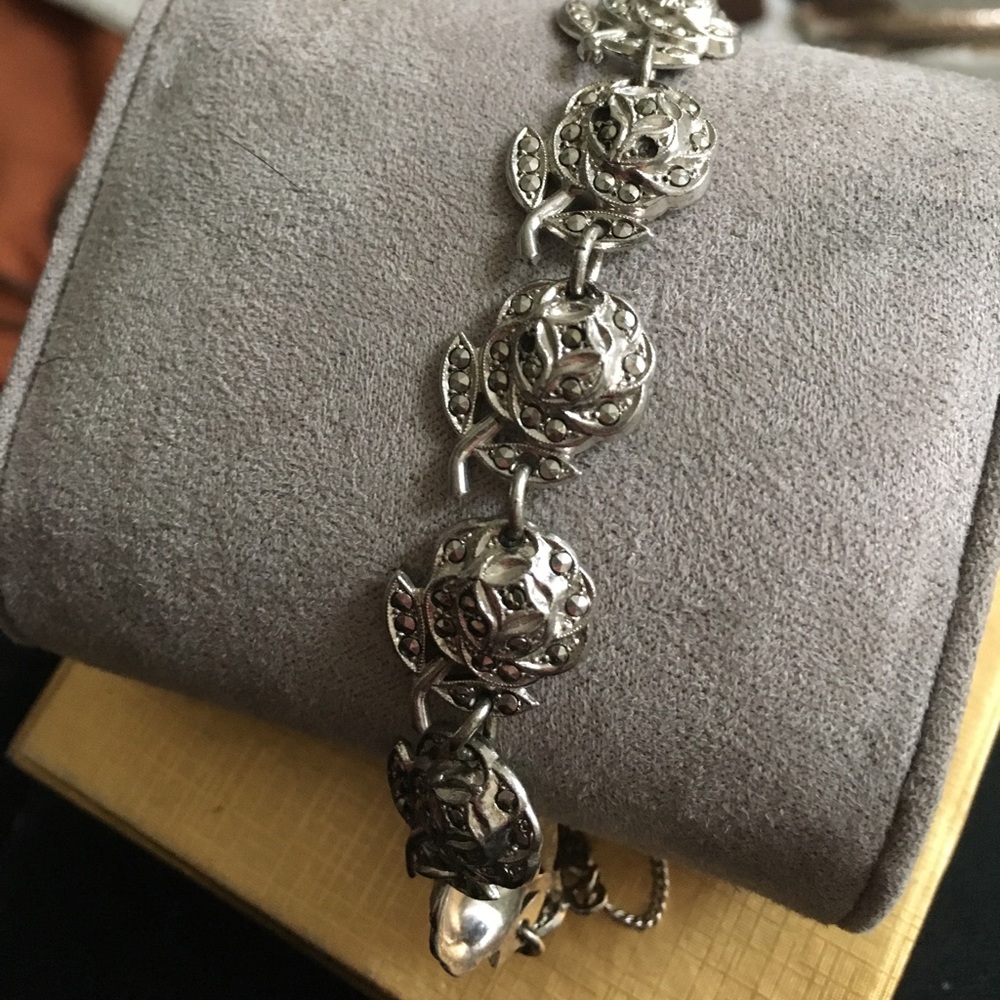 Antique Sterling silver Marcasite bracelet