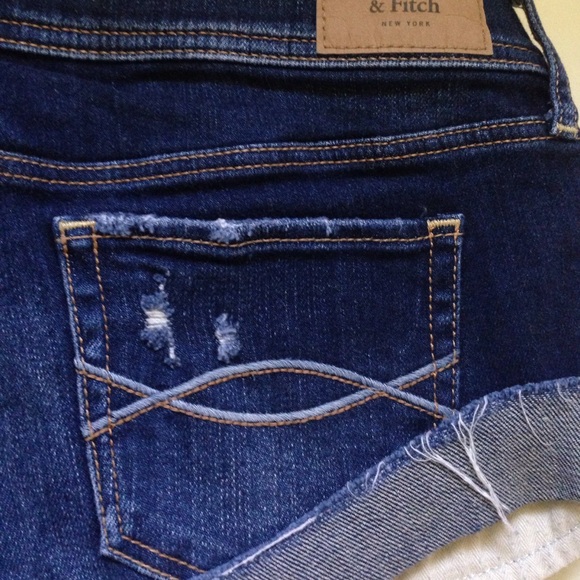 Abercrombie Distressed Denim Shorts - Picture 6 of 8