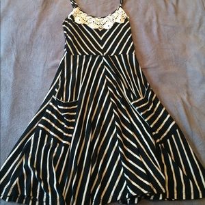 Striped Sundress with Crochet Details