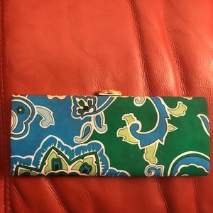 Vintage Banana Republic paisley silk clutch