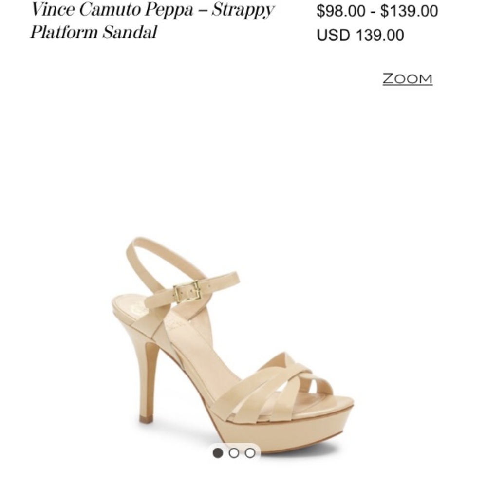 New Vince Camuto Peppa Beige Platform Heels