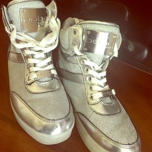 Silver BEBE sport light up high tops - Krysten