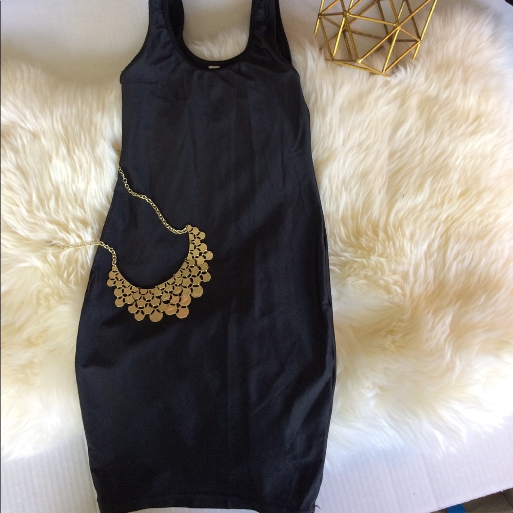 American Apparel Black Slip Dress Stretch