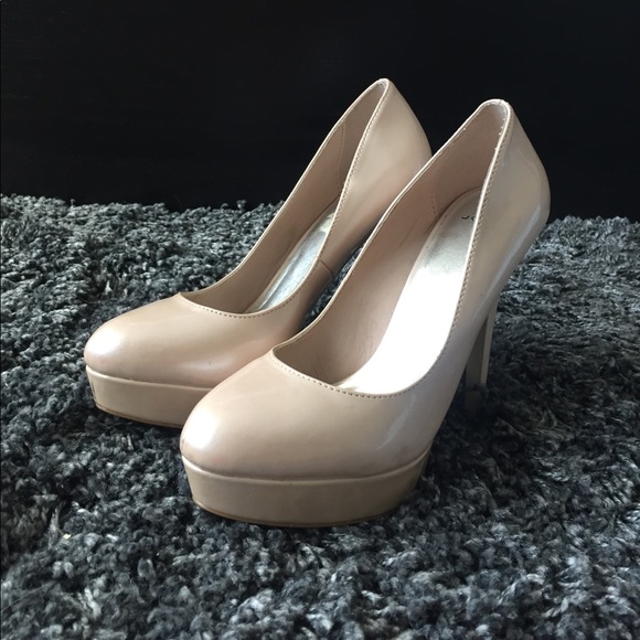 Shoes Light Peach Pealized Patent Leather High Heels 9