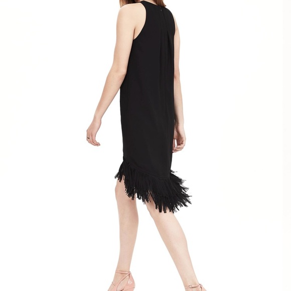 SOLD😊ebay Banana Republic Black Fringe Dress 2 - Picture 3 of 8