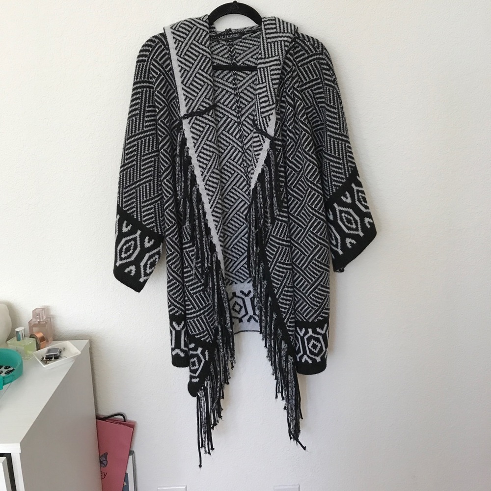 Tribal Hooded Cardigan