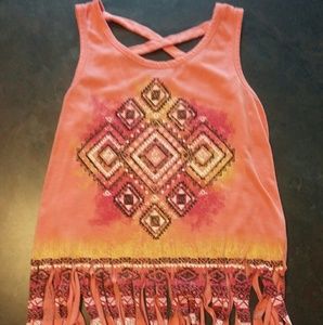 Girls tribal design tank top.