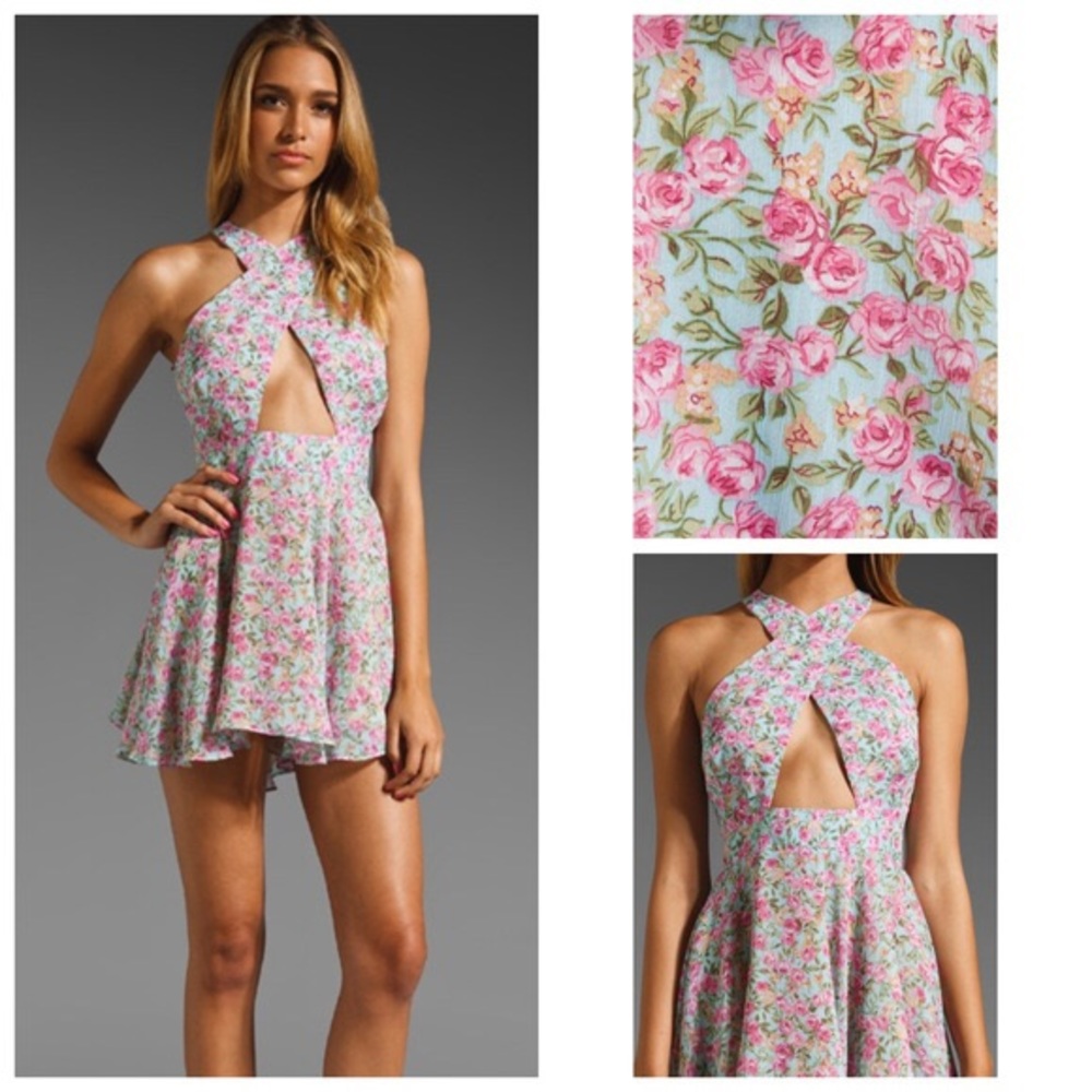 Naven vixen rebel rose cut out dress