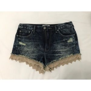 Free People lacey denim cutoff shorts
