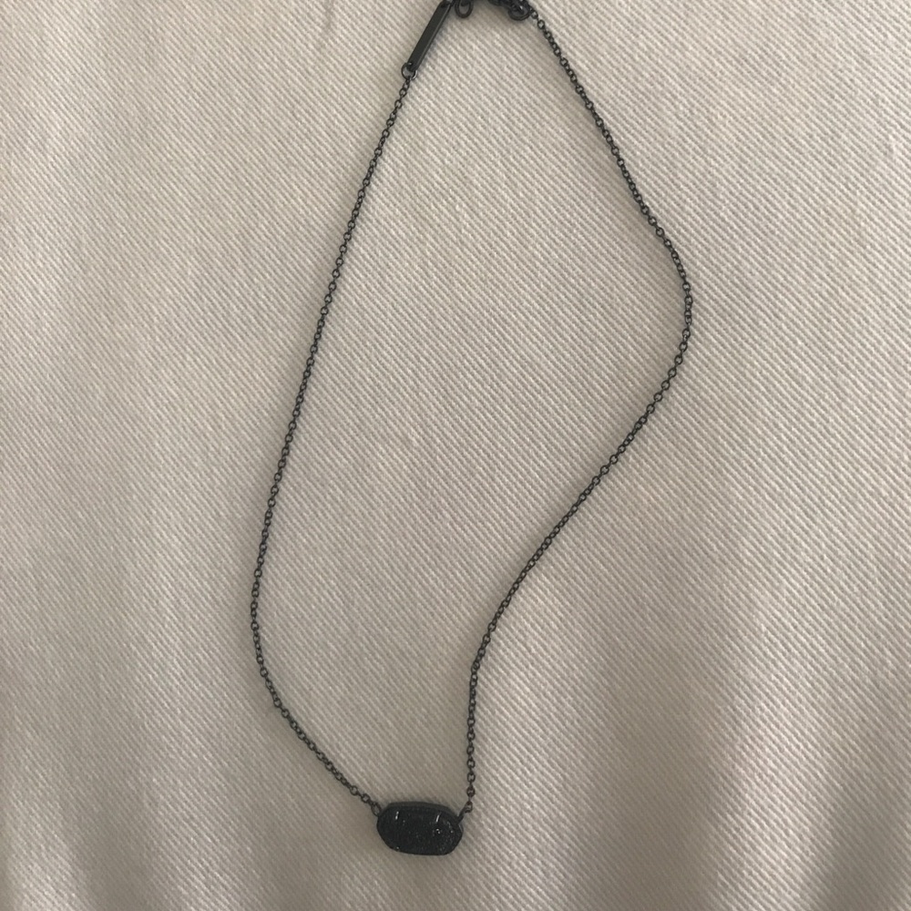 RARE Kendra scott Elisa Drusy necklace all black