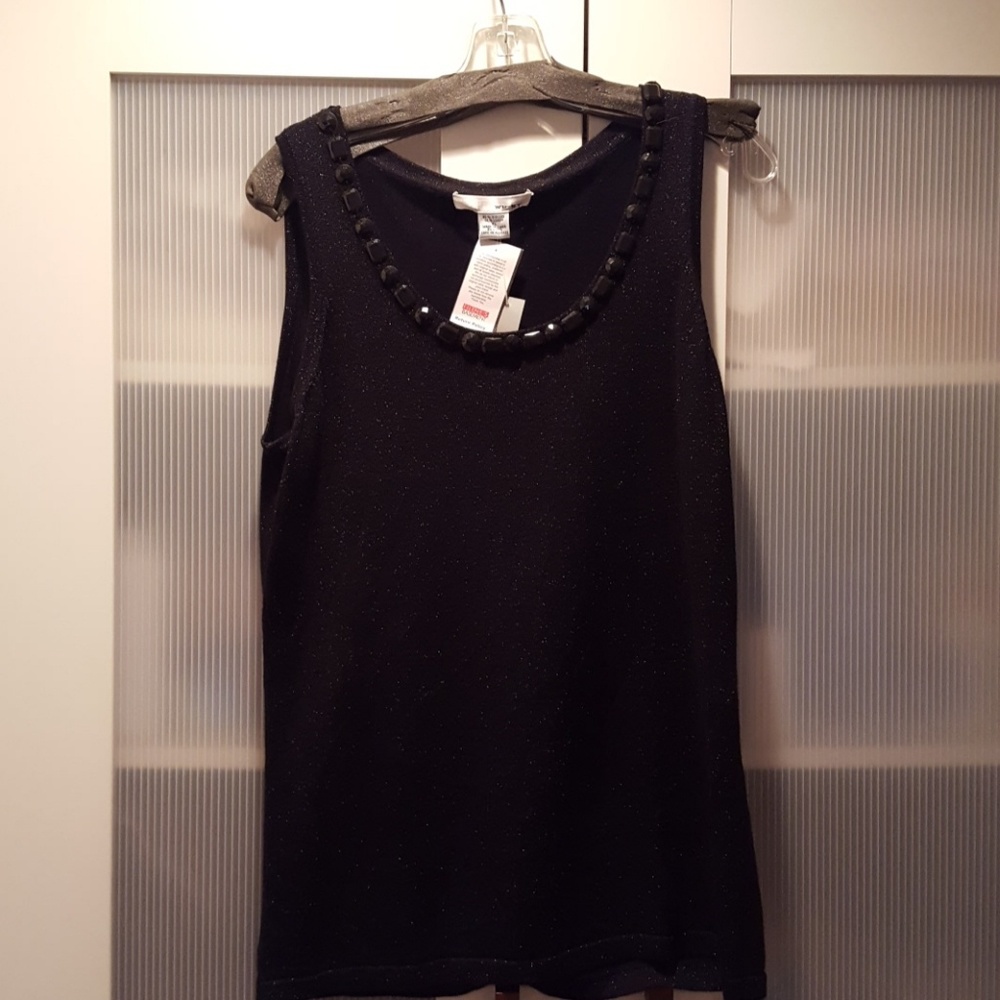 WD-NY  Long Dressy Sparkling Tank. NWT