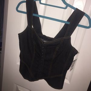 VINTAGE NWT Denim Crop Top