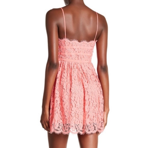 NBD lace coral give it up dress - Picture 3 of 4