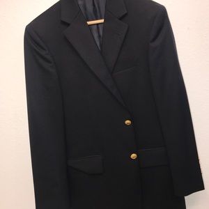 Brooks Brother Navy Blue Gold Button Blazer Jacket