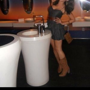 Jean Ruffle Mini Dress