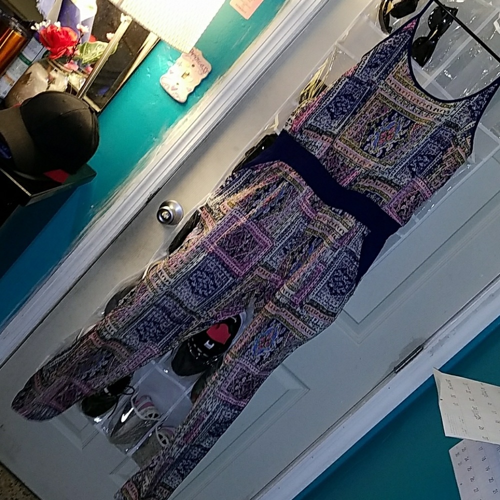 Printed pants romper