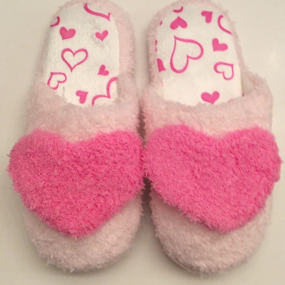 Slippers Pink Hearts