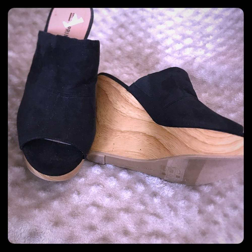 Suede sexy wedges