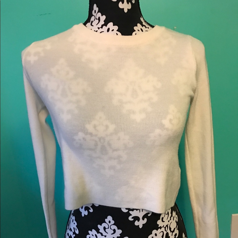 off white crop sweater