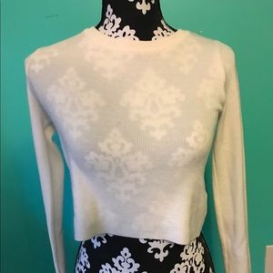 off white crop sweater