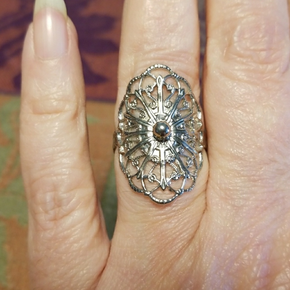 Silver ring Size 8 and a 1/2