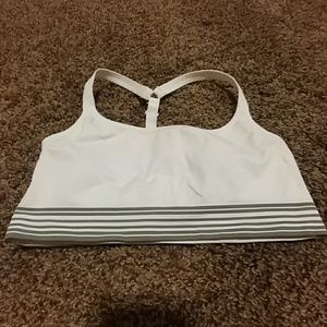 White Atheta sports bra