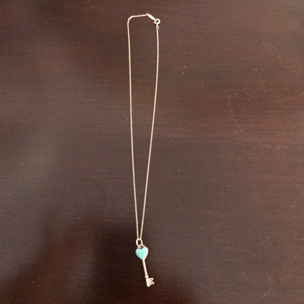 Tiffany Turquoise Heart Key Necklace
