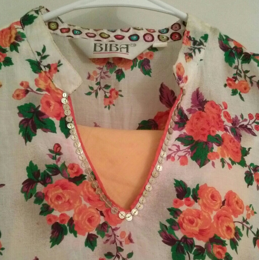 Beautiful floral print three piece Kurta set