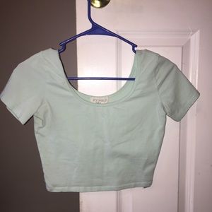 Light Blue Crop Top