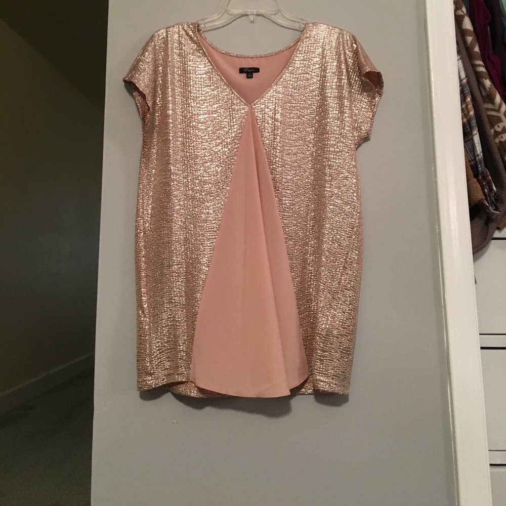 Sparkly, champagne top