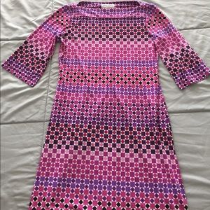 Printed quarter length sleeve dress