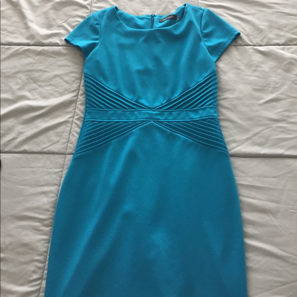 Aqua short sleeved dress