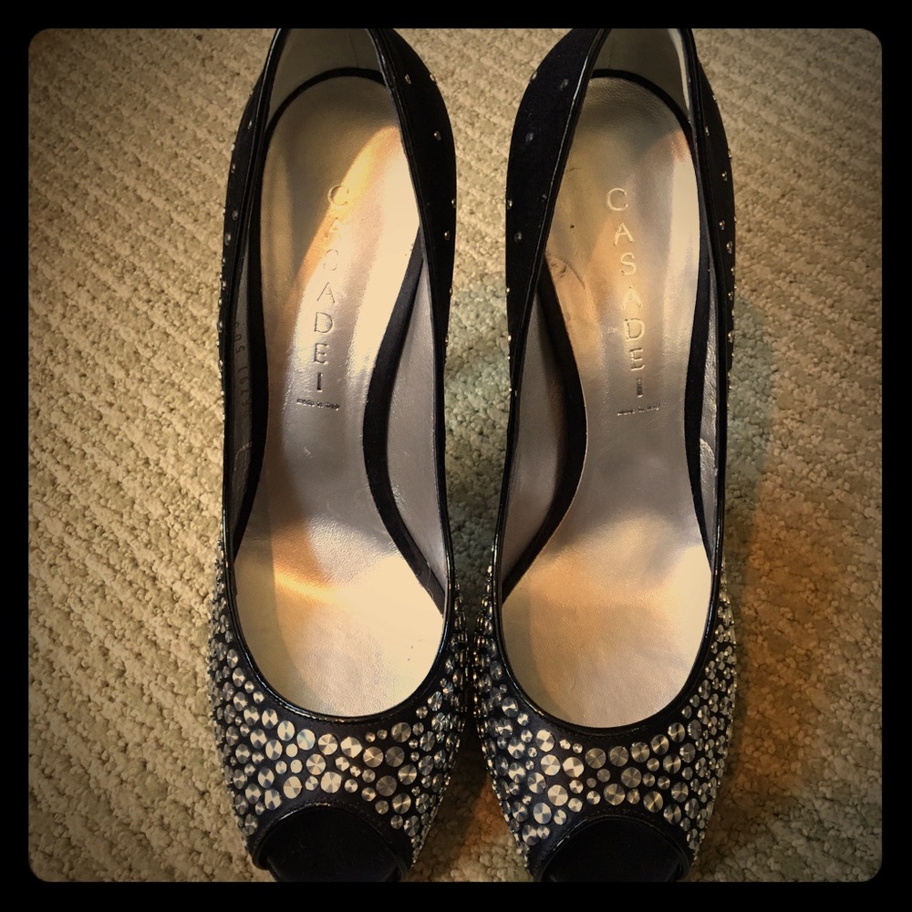 Casadei Black Sparkly High heels