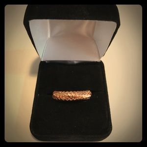 Roberto Coin Primavera Rose Gold Rope Ring as 6.5