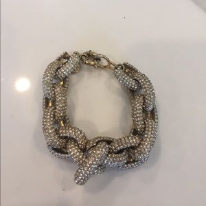 J.Crew chain link pave bracelet